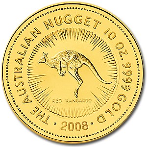 2008 Australia 10 oz Gold Nugget BU 2008 Australia 10 oz Gold Nugget BU